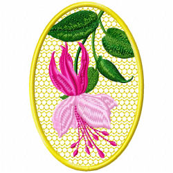 Flowers And Tree Embroidery Design 12